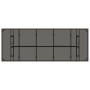 Mesa de jardín superficie de vidrio ratán PE marrón 240x90x75cm