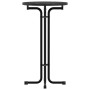 Mesa alta de comedor madera ingeniería y acero negro Ø60x110 cm