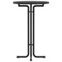Mesa alta de comedor madera ingeniería y acero negro Ø70x110 cm