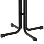 Mesa alta de comedor madera ingeniería y acero negro Ø70x110 cm