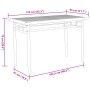 Mesa de comedor de jardín bambú 110x55x75 cm