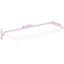 Tablero de mesa rectangular madera maciza acacia 70x20x3,8 cm