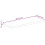 Tablero de mesa rectangular madera maciza acacia 80x30x3,8 cm