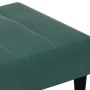 Reposapiés de terciopelo verde oscuro 77x55x31 cm