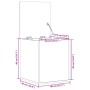 Caja de almacenaje madera de ingeniería negro 40x42x46 cm