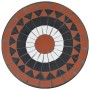 Mesa de bistró de mosaico cerámica terracota y blanco Ø50x70 cm