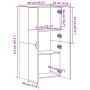 Armario archivador madera ingeniería gris Sonoma 60x32x115 cm
