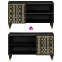 Mueble de TV madera maciza de mango 80x31x46 cm