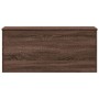 Caja de almacenaje madera ingeniería roble marrón 100x42x46 cm