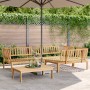 Set de sofás de palets de jardín 4 pzas madera maciza de acacia