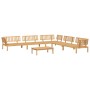 Set de sofás de palets de jardín 6 pzas madera maciza de acacia