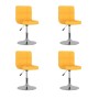 Sillas de comedor giratorias 4 unidades tela amarillo