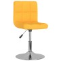 Sillas de comedor giratorias 4 unidades tela amarillo