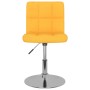 Sillas de comedor giratorias 4 unidades tela amarillo