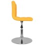 Sillas de comedor giratorias 4 unidades tela amarillo