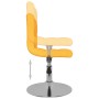 Sillas de comedor giratorias 4 unidades tela amarillo