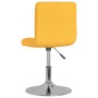 Sillas de comedor giratorias 4 unidades tela amarillo