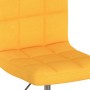 Sillas de comedor giratorias 4 unidades tela amarillo
