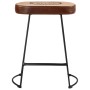 Taburetes de bar 2 uds marrón oscuro 40x29,5x53 cm
