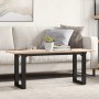 Mesa de centro marco O madera maciza pino y hierro 110x40x45 cm