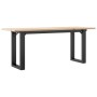 Mesa de centro marco O madera maciza pino y hierro 110x40x45 cm
