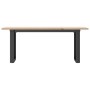 Mesa de centro marco O madera maciza pino y hierro 110x40x45 cm