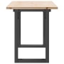 Mesa de centro marco O madera maciza pino y hierro 110x40x45 cm