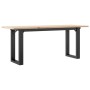 Mesa de centro marco O madera maciza pino y hierro 110x40x45 cm