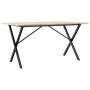 Mesa de comedor marco X madera maciza pino y hierro 160x80x75cm
