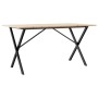 Mesa de comedor marco X madera maciza pino y hierro 160x80x75cm