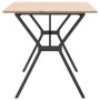 Mesa de comedor marco Y madera maciza pino y hierro 140x80x75cm