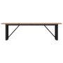 Mesa centro marco O madera maciza pino y hierro 160x40x45,5 cm
