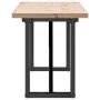 Mesa centro marco O madera maciza pino y hierro 160x40x45,5 cm