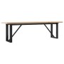 Mesa centro marco O madera maciza pino y hierro 160x40x45,5 cm