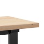 Mesa centro marco O madera maciza pino y hierro 160x40x45,5 cm