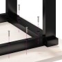 Mesa centro marco O madera maciza pino y hierro 160x40x45,5 cm