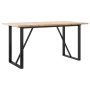 Mesa comedor marco O madera maciza pino y hierro 160x80x75,5 cm