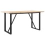 Mesa comedor marco O madera maciza pino y hierro 160x80x75,5 cm