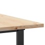 Mesa comedor marco O madera maciza pino y hierro 160x80x75,5 cm
