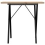 Mesa comedor marco X madera maciza pino y hierro 80x50x75,5 cm