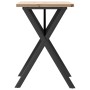 Mesa comedor marco X madera maciza pino y hierro 80x50x75,5 cm