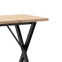 Mesa comedor marco X madera maciza pino y hierro 80x50x75,5 cm