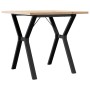 Mesa comedor marco Y madera maciza pino y hierro 80x80x75,5 cm