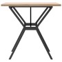 Mesa comedor marco Y madera maciza pino y hierro 80x80x75,5 cm