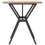 Mesa comedor marco Y madera maciza pino y hierro 70x70x75,5 cm