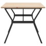 Mesa comedor marco Y madera maciza pino y hierro 180x90x75,5 cm