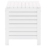 Caja de almacenaje y tapa RANA madera maciza blanca 80x49x54 cm