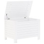 Caja de almacenaje y tapa RANA madera maciza blanca 80x49x54 cm