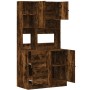 Mueble de cocina madera ingeniería roble ahumado 95x50x180 cm