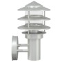 Apliques de exterior 2 unidades acero inoxidable plateado